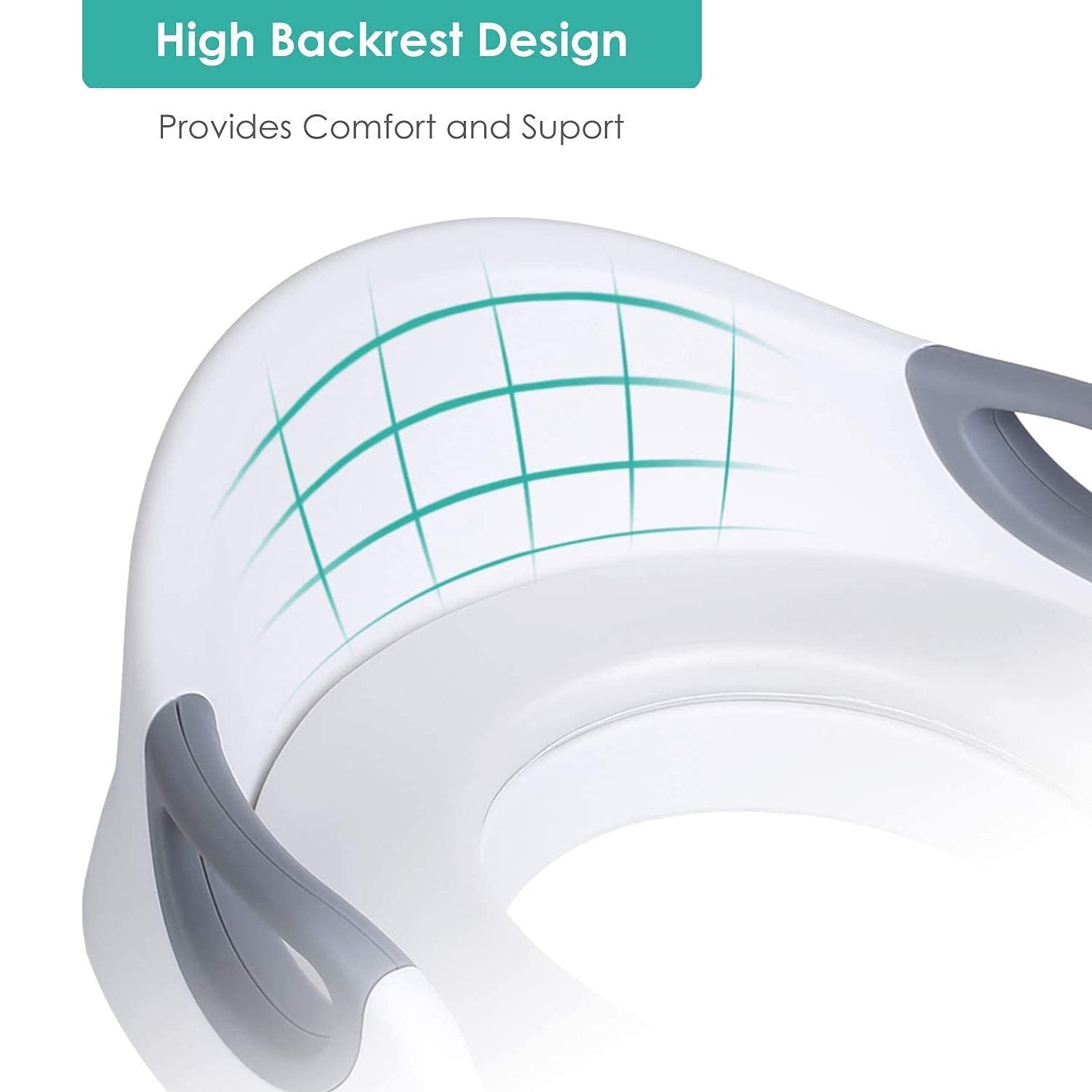 Toilet Seats for Children Baby Handles Backrest Baby Unisex Potty Training Urinal Portable Commode Pew Ring Home Supplies - Korvel