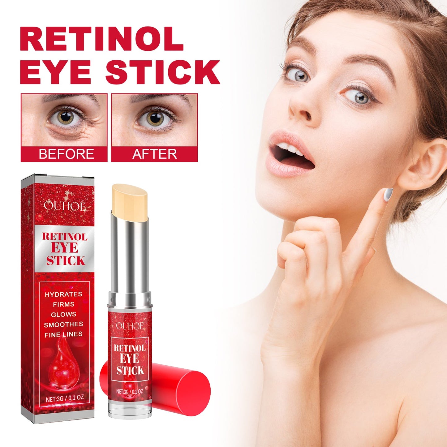 Bastón de Ojos de Retinol Premium para Ojos Brillantes