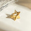 18K Gold-Plated Stainless Steel Star Ring - Korvel