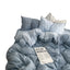 Solid Color Simple Four-Piece Set Flannel Quilt Cover INS Style Quilt Cover Dormitory Summer Washed Cotton Bedding Three-Piece Set - Korvel