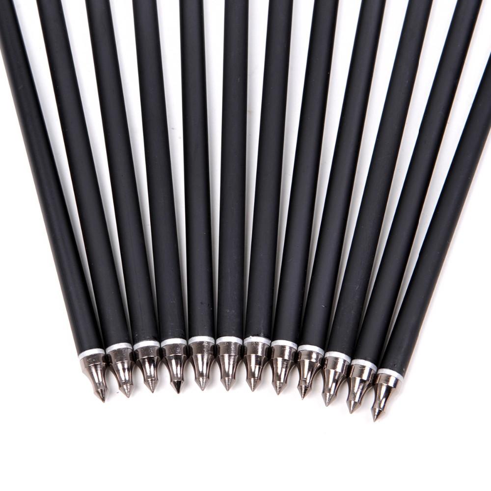 Musen 12Pcs 17" Carbon Crossbow Arrows with Broadheads
