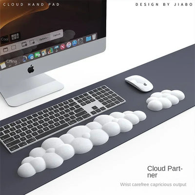 Mouse pad with wrist rest keyboard cloud anti-slip memory foam desktop office gamer mouse wrist rest - Korvel