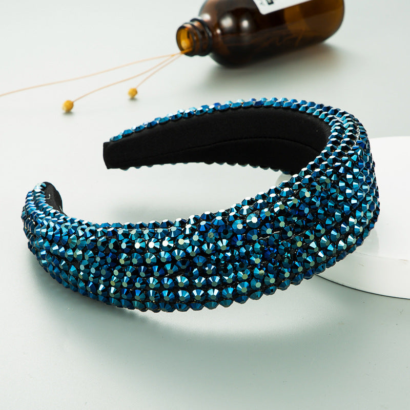 Premium Wide Brimmed Headdress with Rhinestones