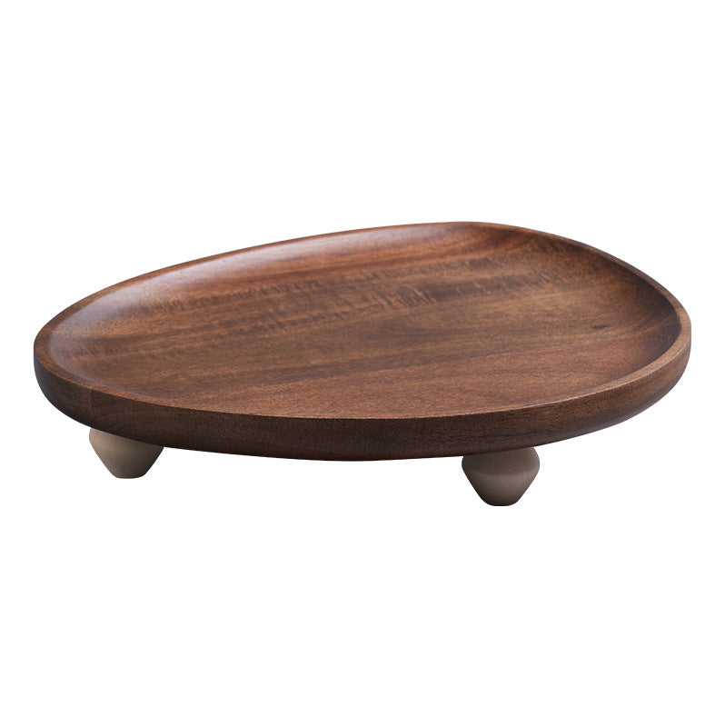 Rustic Wooden Tray Irregular Fruit Plate Dessert Plate Snack Home Storage Tray - Korvel