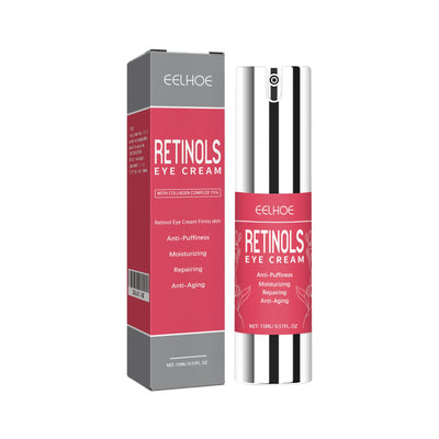 Retinol Eye Cream, Eye Skin Moisturizing Treatment Fade Fine Lines Dark Circles Elastic Firming Eye Cream - Korvel