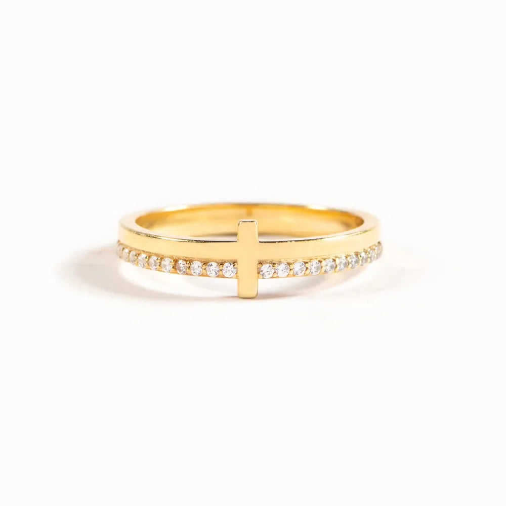 925 Sterling Silver Cross Ring - Korvel