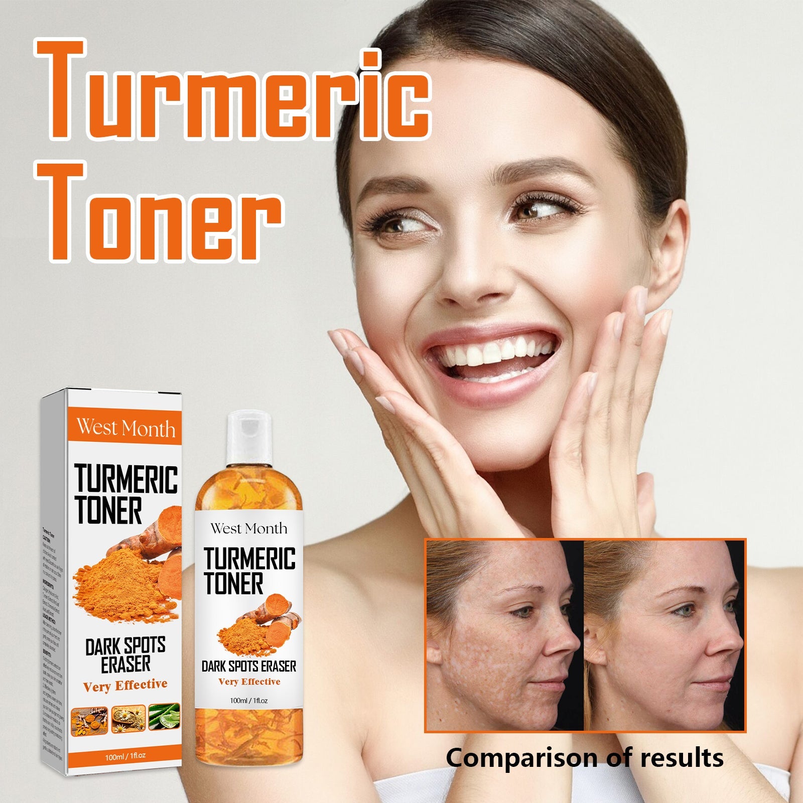 Turmeric Toner, Deep Hydrating Firming And Moisturizing Facial Skin Toner - Korvel