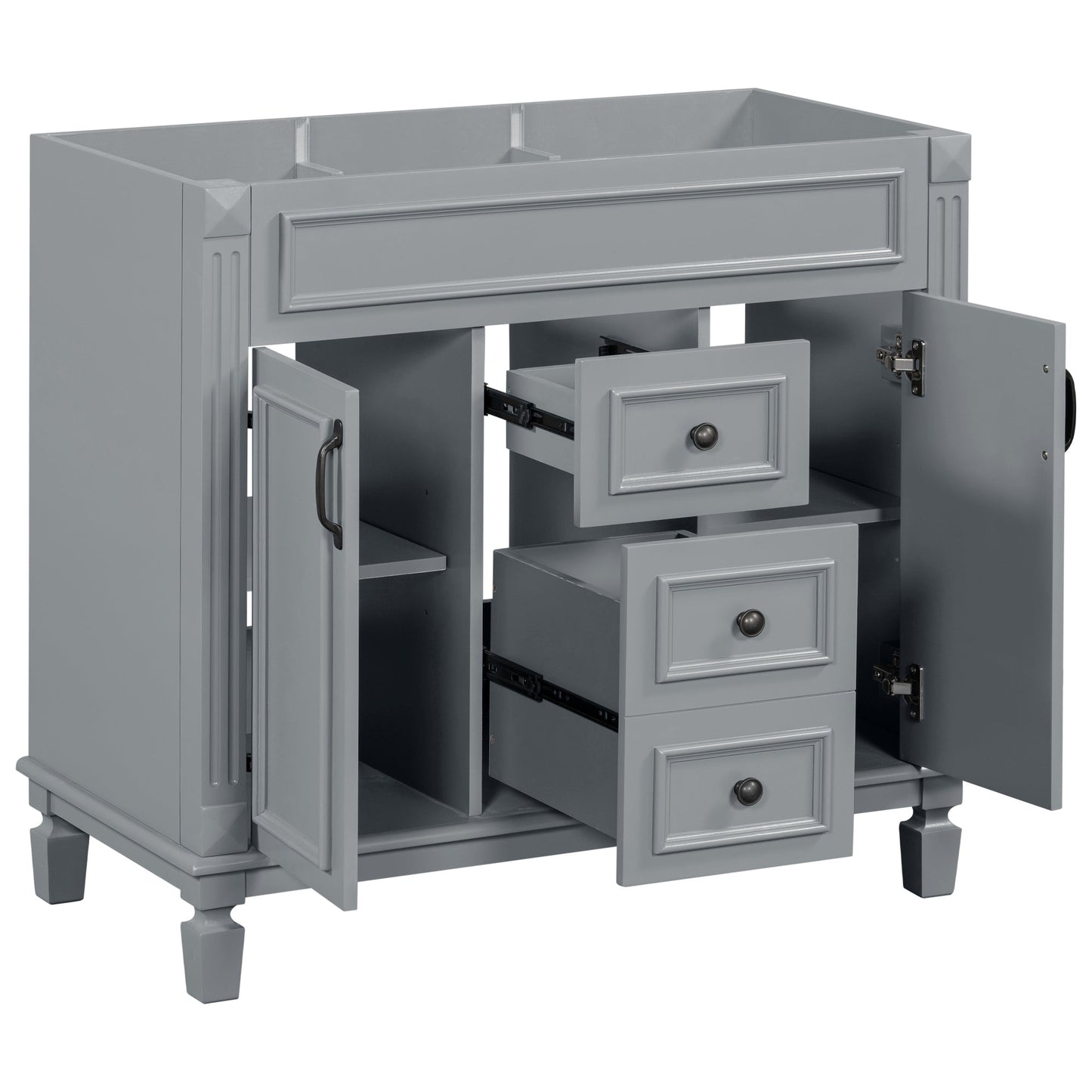 36'' Modern Bathroom Vanity - Cabinet Only with Soft Closing Doors