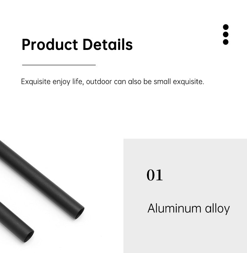 Portable Aluminum Alloy Camping Lamp Holder with Storage Bag