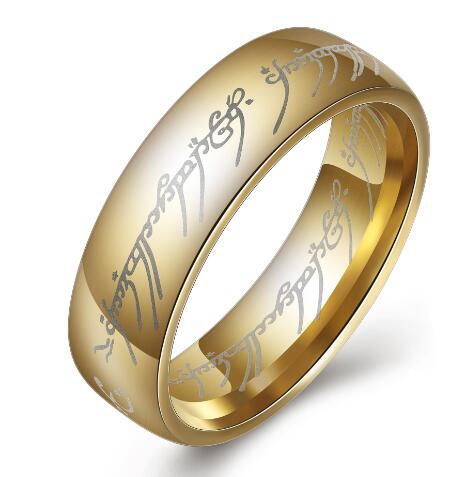 Bague en acier inoxydable avec police arabe personnalisée