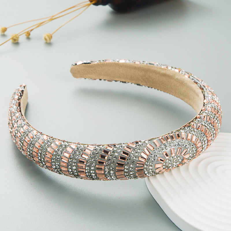 Hair Hoop Fashion Shiny Crystal Baroque Head Hoop French Hair Hoop Small Fragrance Hair Band Hair Accessories - Korvel