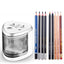 New Automatic pencil sharpener Two-hole Electric Switch Pencil Sharpener stationery Home Office School Supplies - Korvel