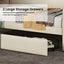Twin Size Daybed with Storage Drawers, Upholstered Daybed with Charging Station and LED Lights, Beige - Korvel