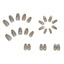 Transparent Gray Manicure Niche High-End Square Drill Wearing Nails Fake Nails Removable Nail Stickers Nail Stickers Finished Nails - Korvel