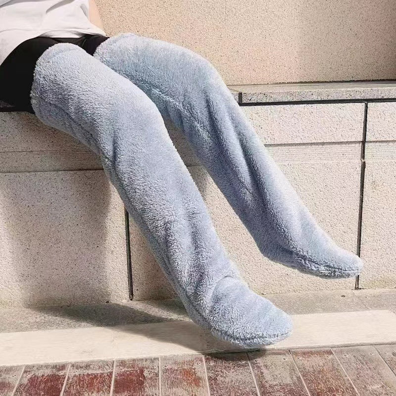 Long leg socks socks for girls autumn and winter warm socks teddy bear floor socks long tube socks warm high tube socks ﻿ - Korvel