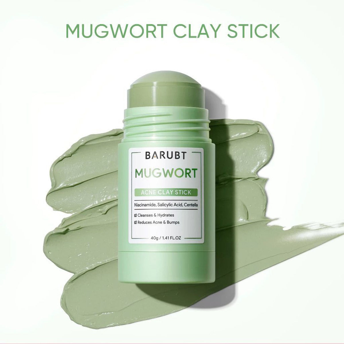 BARUBT mugwort mud mask stick deep cleansing mild blackhead repair facial care smearable mask - Korvel