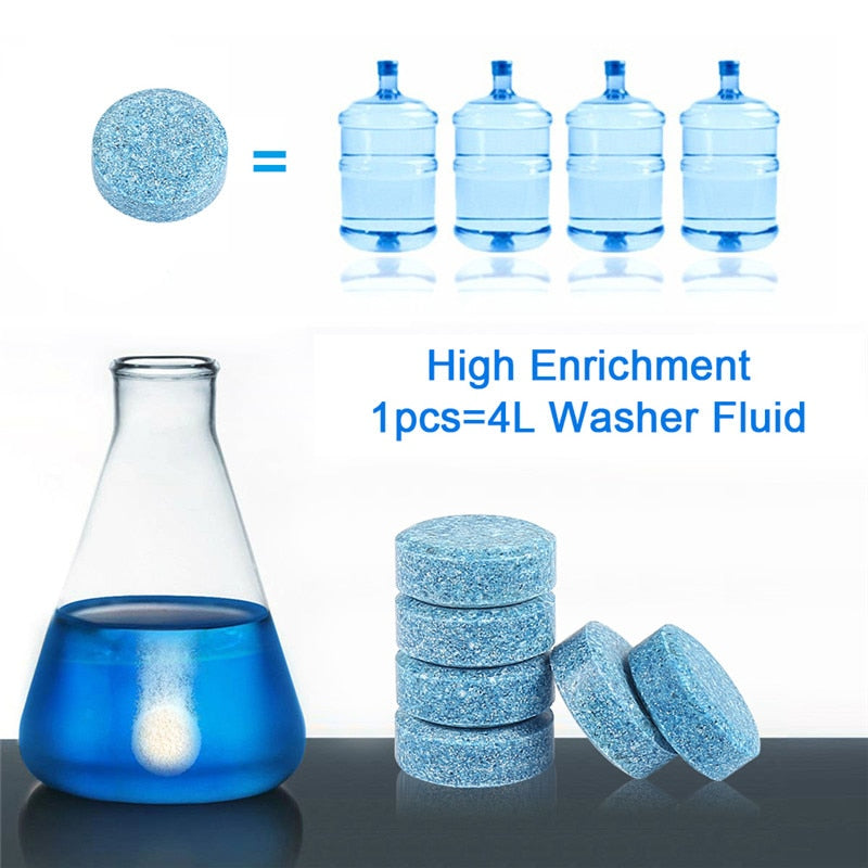 10PCS Car Solid Wiper Tablets for Window Cleaning