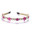 Crystal flower set with colorful glass diamond fine edge hair hoop - Korvel