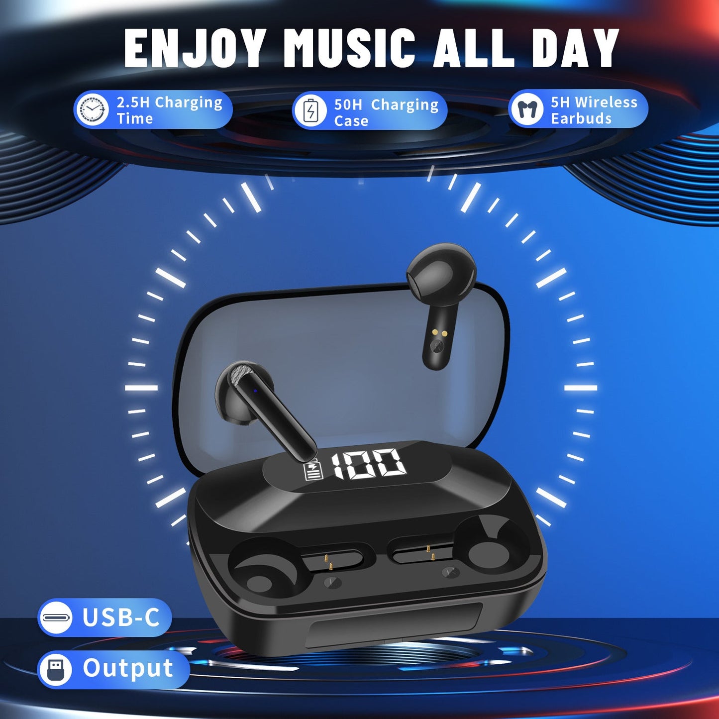 AKZ-S18 Touch Control TWS Earbuds with Power Bank