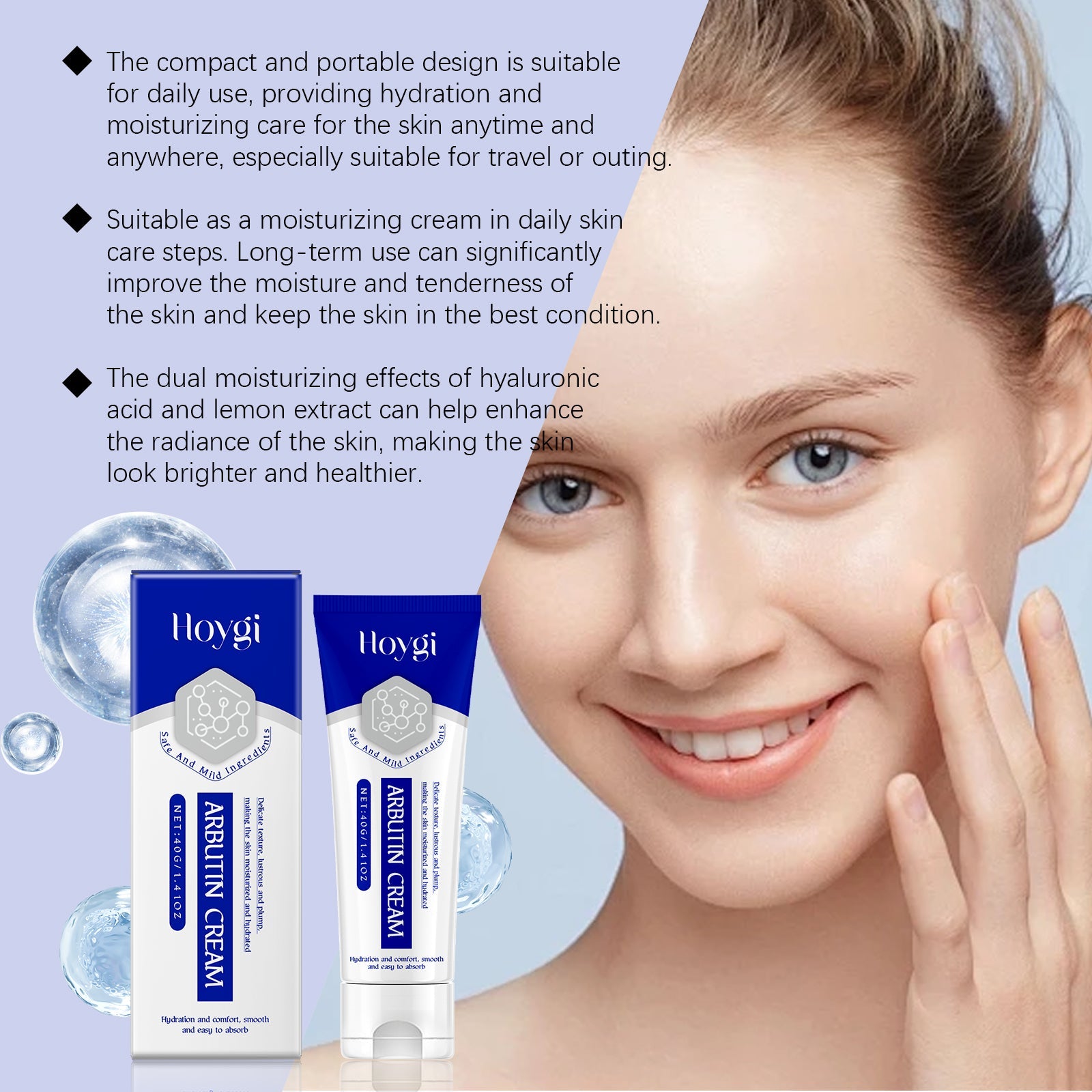 Arbutin Cream Moisturizer Facial Skin Care Hydrates Gently And Nourishes Soft And Radiant Skin - Korvel