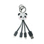 Cartoon Panda One Drag Three Data Wires Cute Keychain Panda Three in One Fast Charging Mobile Phone Charging Cable - Korvel