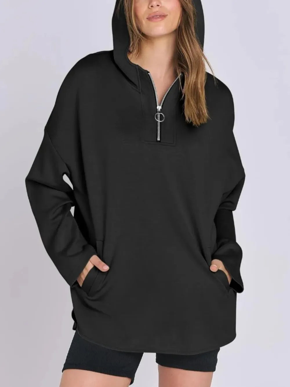 Quarter Zip Long Sleeve Hoodie - Korvel