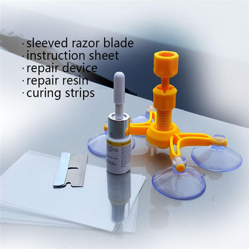 l Car Windshield Repair Tool 1 Set Repair Agent Suction Cup Auto Front Window Repairing Paintless Dent Removal Tools - Korvel