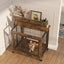 Furniture Style Dog Crate Side Table on Wheels with Double Doors and Lift Top. Rustic Brown, 31.50'' W x 22.05'' D x 25'' H. - Korvel