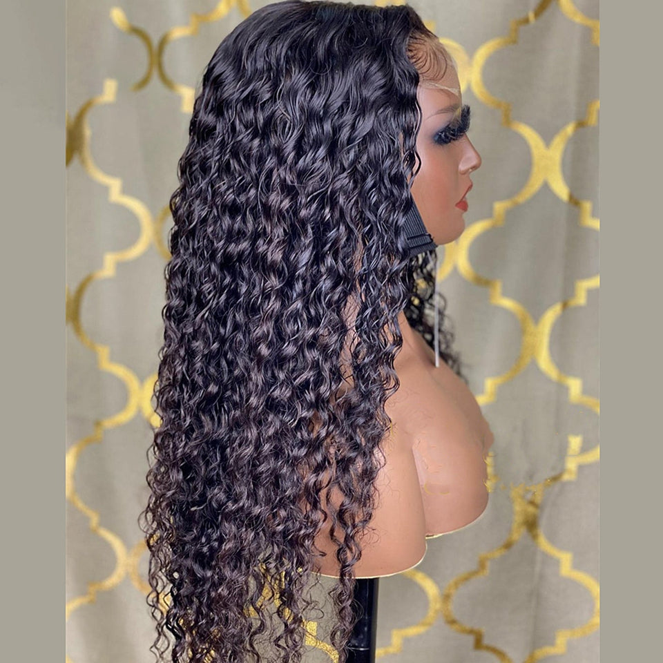 Wig Ladies Chemical Fiber Front Lace Curly High Temperature Silk Wig Headgear - Korvel