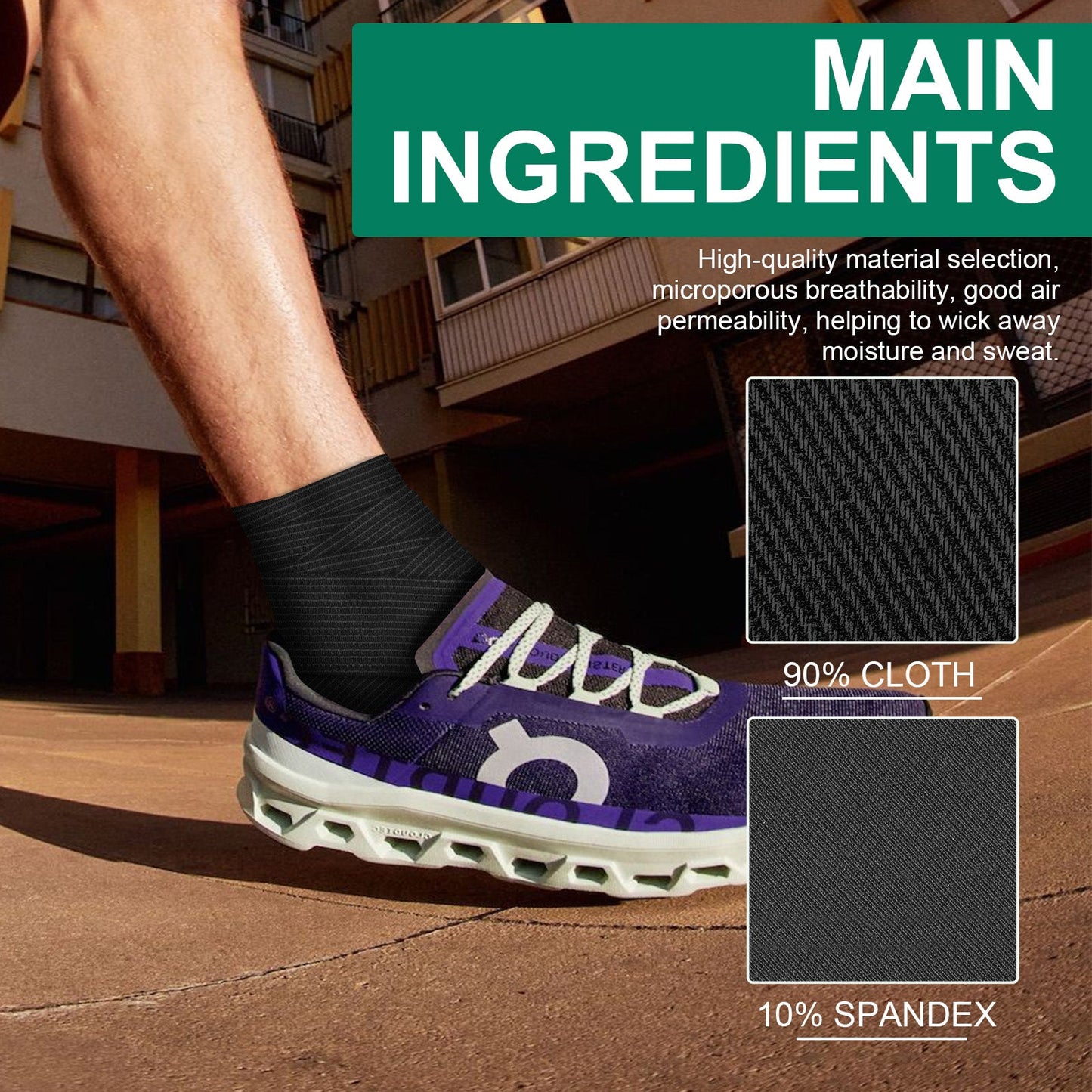 Self-Adhesive Sports Bandage Wrap, Prevent Running Sports Sprain Protection Ankle Joint Ankle Bandage - Korvel