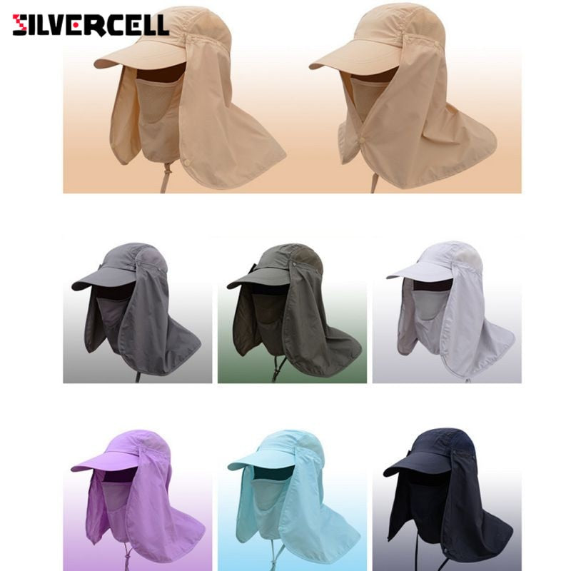 Premium Sun Cap with Removable Neck Flap for UV Protection