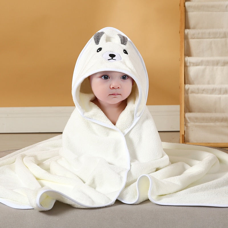 wholesale child baby cartoon animal face elephant hooded towel newborn - Korvel