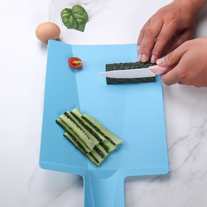 Portable PP folding vegetable board kitchen double-sided plastic cutting board multi-purpose vegetable cutting board drainage board - Korvel