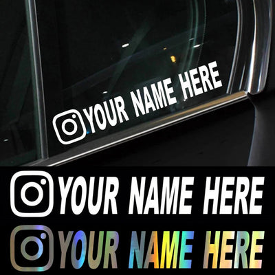 Custom username car stickers personalized Instagram motorcycle vinyl stickers - Korvel