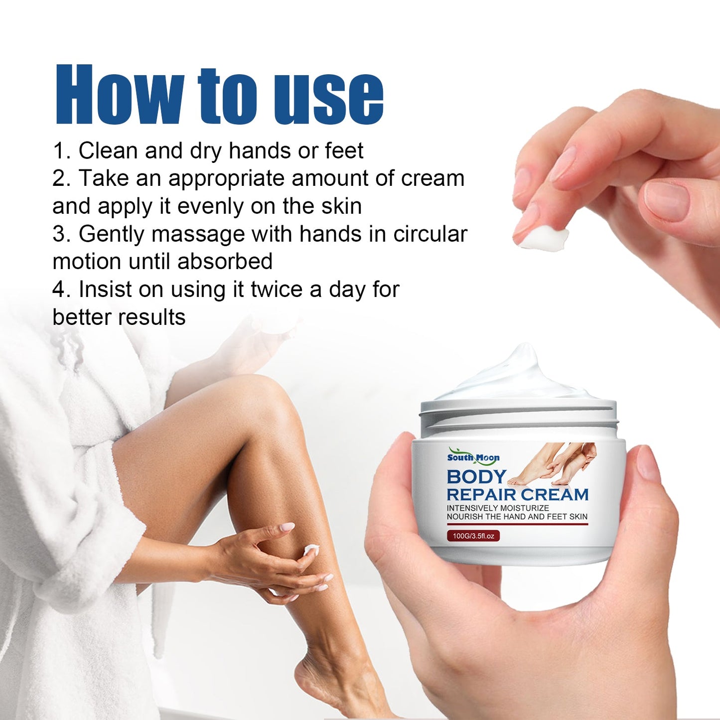 Body Repair Cream, Relieve Peeling Improve Chapped Dry Skin And Remove Dead Skin Moisturize Cream - Korvel