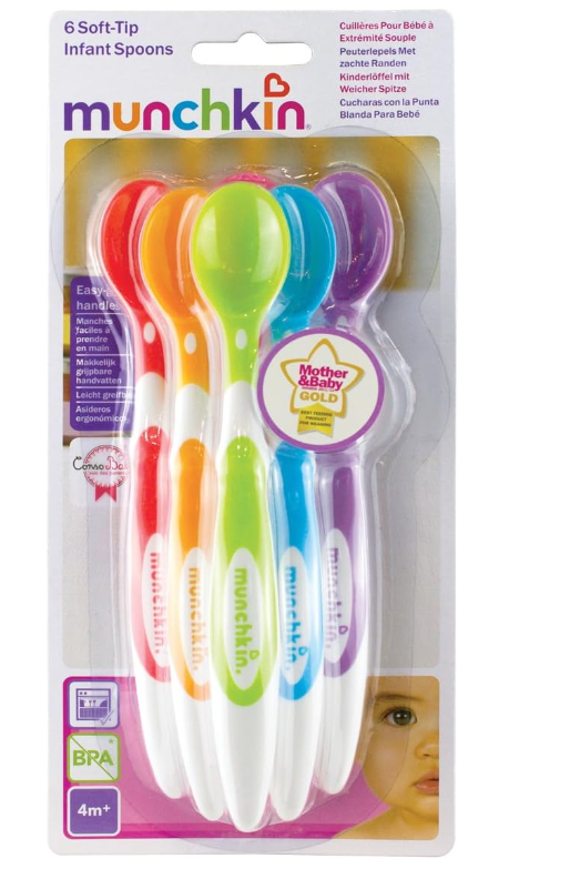 Colorful baby soft spoons 6 spoons - Korvel