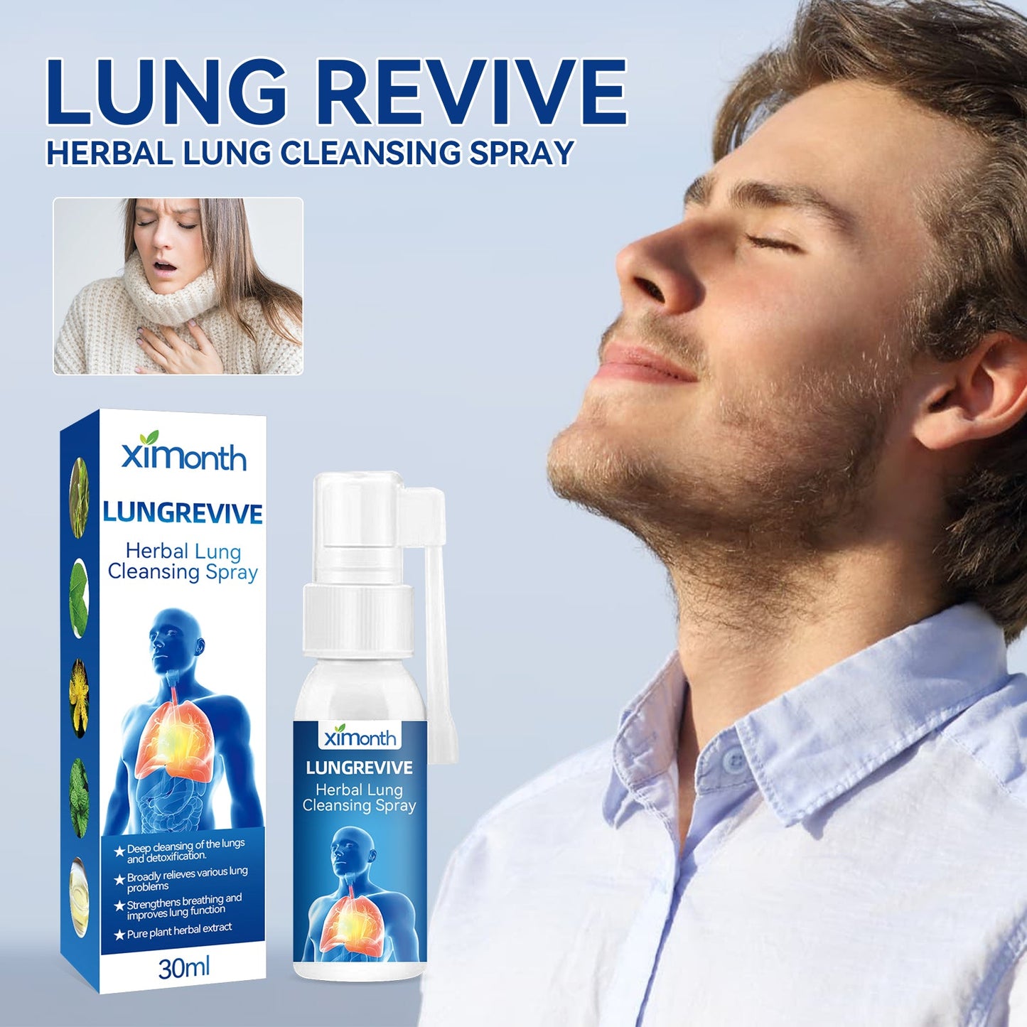Spray de soin corporel premium pour le confort nasal