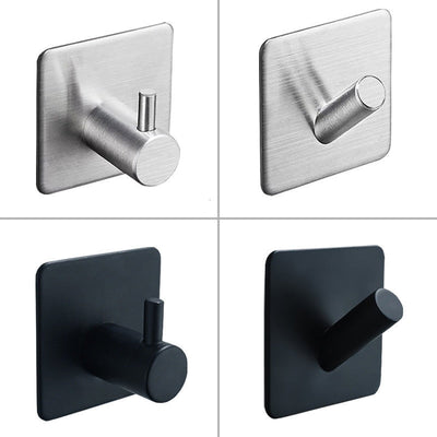 SUS304 Black Robe Hook Wall Hook Towel Hook for Bathroom Stainless Steel Coat Hook Rustproof Hook Hanger for Kitchen Hardware - Korvel
