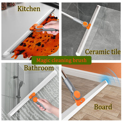 Magic Broom, Water Scraper, Mop, Bathroom Floor Scraper, Household Bathroom Floor Scraper, Wet and Dry Dual Purpose Broom - Korvel