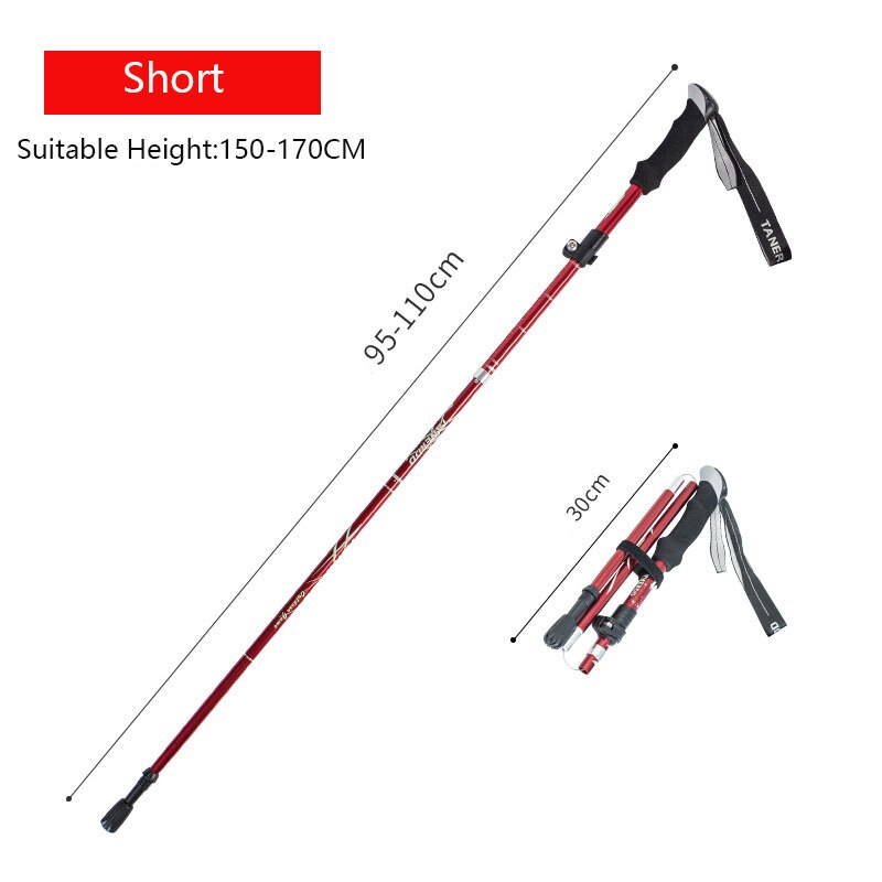 Telescopic Anti-Shock Trekking Stick - Ultralight Aluminum