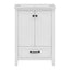 24" Bathroom Vanity with Sink, Bathroom Vanity Cabinet with One Drawer and Doors, Solid Wood and MDF, White - Korvel