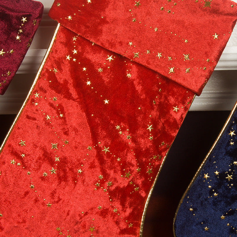 Christmas Gift Candy Bag Pendant Star Christmas Socks Christmas Socks Decoration - Korvel