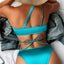 Chain Detail Crisscross Bikini Set