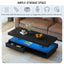 U-Can LED coffee table with storage space, modern central table with 2 drawers and display rack, equipped with LED lights, black - Korvel