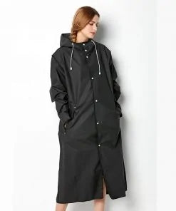 Chaqueta impermeable negra unisex