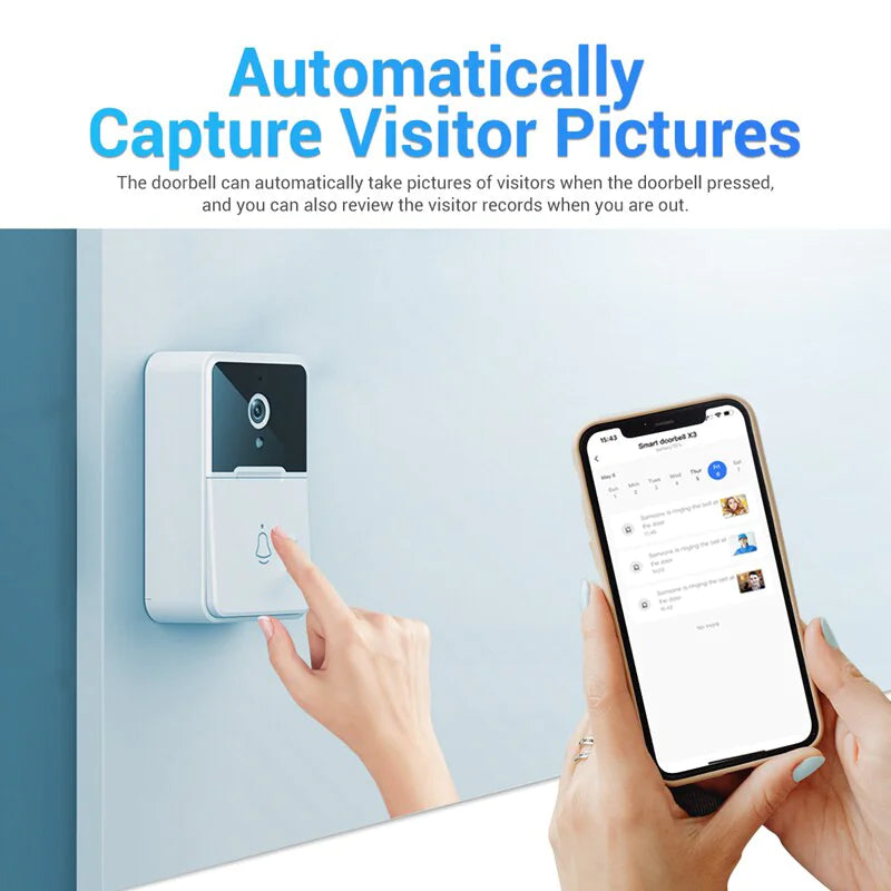 Wireless Smart WiFi Doorbell with Video Intercom