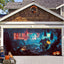 Banner de puerta de garaje Halloween Bosque Nebuloso