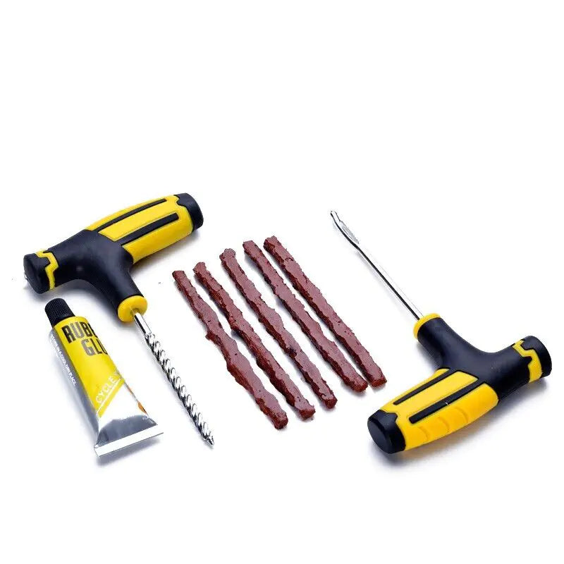 Kit de réparation de pneus de 68 pièces pour voitures, camions et motos