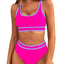 BMJL Women's High Waisted Color Block Bikini Set