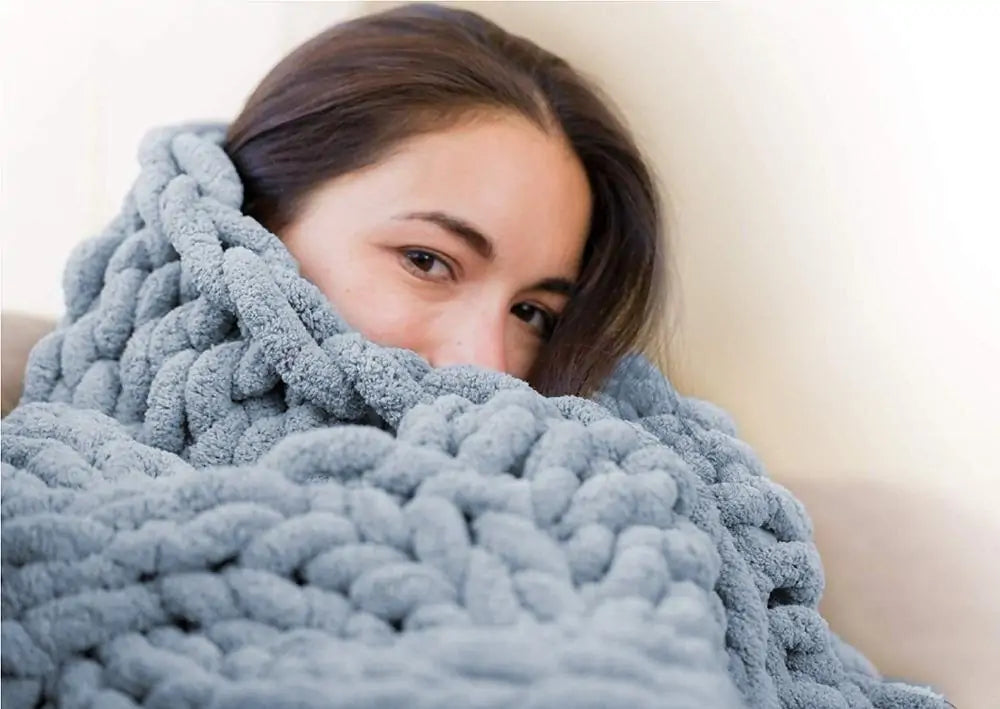 Luxurious Chunky Knitted Blanket
